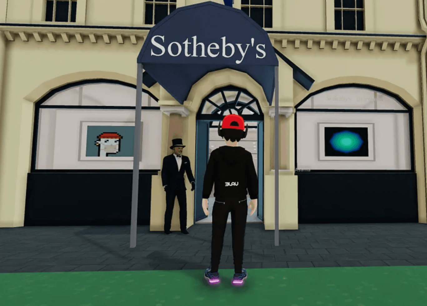 Sotheby's virtual gallery, a replica of its New Bond Street headquarters